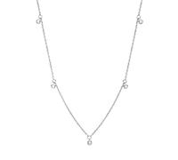 PUYUNA Collar de moissanita 2,5mm corte redondo Color D Plata Ley 925 for regalo mujer con longitud cadena 16 + pulgadas