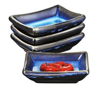 PUYUNA Juego de cuencos cerámica for inmersión condimentos, platos salsa 3,5 pulgadas for salsas Sushi, aperitivos, guarniciones, 4 Uds