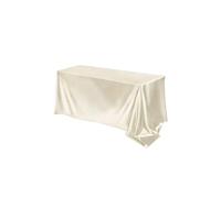 PUYUNA Mantel de satén 2 Piezas, Tela Lisa Multicolor, Adecuado for Fiestas, Bodas, Decoraciones Mesa Comedor(Ivory)