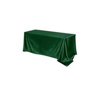 PUYUNA Mantel de satén 2 Piezas, Tela Lisa Multicolor, Adecuado for Fiestas, Bodas, Decoraciones Mesa Comedor(Green)