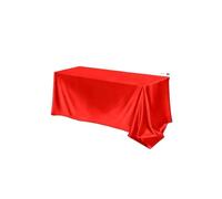 PUYUNA Mantel de satén 2 Piezas, Tela Lisa Multicolor, Adecuado for Fiestas, Bodas, Decoraciones Mesa Comedor(Red)