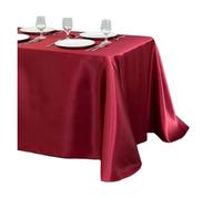 PUYUNA Mantel de satén for Mesa, Cubierta Mantel Color sólido, superposición for cumpleaños, Boda, Banquete, Restaurante, Suministros for Fiestas y Festivales(Wine Red,145x396cm)