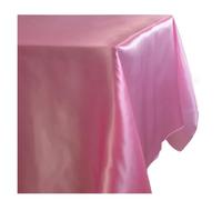 PUYUNA Mantel Rectangular de satén superpuestos for decoración Fiesta Boda, Restaurante, Comedor/Mesa Centro(Light Pink,145x130cm)