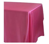 PUYUNA Mantel Rectangular de satén superpuestos for decoración Fiesta Boda, Restaurante, Comedor/Mesa Centro(Rose,145x100cm)