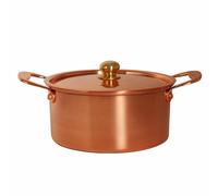 PUYUNA Olla de Cobre Puro, Olla Caliente, cazuela con Tapa, for Picnic, Estufa, hogar, Cocina casera