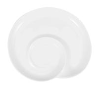 PUYUNA Plato de cerámica dividido for bola masa con soporte for salsa, bandeja for servidor Sushi patrón en espiral 6,4 pulgadas for uso cocina y restaurante