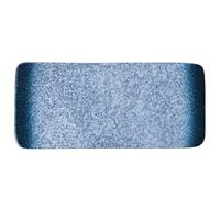 PUYUNA Plato de sushi cerámica estilo japonés, plato azul for servir 10 pulgadas, bandeja aperitivos for el hogar y restaurante