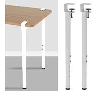 PUYUNA Table Legs,Furniture Support Leg, F-Shaped Legs For Furniture, DIY Dining Table Desk Legs,Support Legs,No Punching Design to Protect The Desktop,with Floor Protectors(Black,2pcs)(White,2pcs)