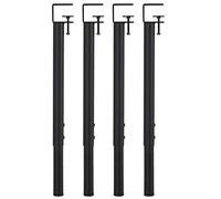 PUYUNA Table Legs,Furniture Support Leg, F-Shaped Legs For Furniture, DIY Dining Table Desk Legs,Support Legs,No Punching Design to Protect The Desktop,with Floor Protectors(Black,2pcs)(Black,4pcs)