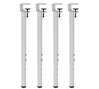 PUYUNA Table Legs,Furniture Support Leg, F-Shaped Legs For Furniture, DIY Dining Table Desk Legs,Support Legs,No Punching Design to Protect The Desktop,with Floor Protectors(Black,2pcs)(White,4pcs)
