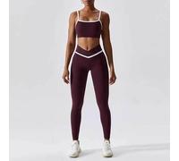 PUYYDS Conjunto de Yoga de Cintura Alta, Ropa Deportiva para Mujer, Sujetador Deportivo, Pantalones de Yoga, Conjunto de Gimnasio, Ropa Deportiva para Mujer, Conjunto de Entrenamiento para Mujer