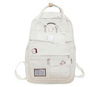 PUYYDS Mochila de nueva capacidad para mujer, bonita mochila de moda de Color sólido con múltiples bolsillos, bolso escolar para chica, bolso de viaje para compras diarias