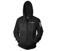 PUYYDS Popular de Primavera para Hombre, Moda de Anime Attack on Titan Series, suéter con Estampado Digital 3D para Hombre, Sudadera con Capucha y Cremallera, Ropa de cómic Cosplay