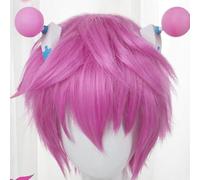 PUYYDS Saiki Kusuo Cosplay Peluca The Disastrous Life of Saiki K Cosplay Peluca Rosa Cosplay Anime Cosplay Peluca Resistente al Calor Pelucas sintéticas