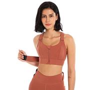 PUYYDS Sujetador Deportivo con Cremallera Frontal para Mujer, Gimnasio de Talla Grande 5XL, Velcro Ajustable, Fitness, Yoga, a Prueba de Golpes, Alto Soporte, Sujetadores Todo en uno