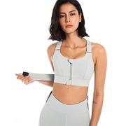PUYYDS Sujetador Deportivo con Cremallera Frontal para Mujer, Gimnasio de Talla Grande 5XL, Velcro Ajustable, Fitness, Yoga, a Prueba de Golpes, Alto Soporte, Sujetadores Todo en uno