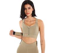 PUYYDS Sujetador Deportivo con Cremallera Frontal para Mujer, Gimnasio de Talla Grande 5XL, Velcro Ajustable, Fitness, Yoga, a Prueba de Golpes, Alto Soporte, Sujetadores Todo en uno