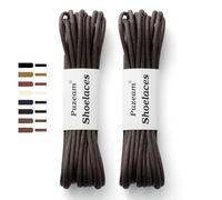 Puzeam 2 Pares Cordones Encerados Redondos Finos de Zapatos de Vestir, 3 mm Cordones Elegantes para Hombres y Mujer, Cordones para zapatos de ciudad, Business Cordones de Zapatos Marrón Oscuro 110 cm