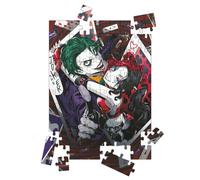 Puzle 100 efecto 3d joker y harley quinn manga universo dc