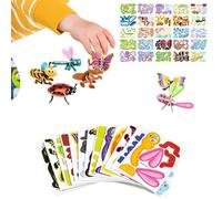 Puzle 3D para niños | Juego de manualidades de papel de 25 piezas, educativo 3D de dibujos animados, para regalos de de cumpleaños, calendario de Adviento, aulas, viajes familiares