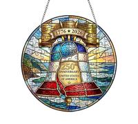 Puzle acrílico Suncatcher - 250 años Aniversarios Decoración Patriótica Ornamento | Puzle 2D acrílico atrapassoles para el 4 de julio, para el hogar, apartamento, salón, balcón, jardín, terraza