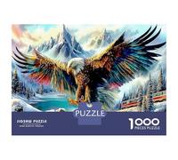 Puzle Águila 1000 Piezas, Puzle Cielo Tempestuoso Colorido para Adultos, Juego de Rompecabezas en Familia para una Noche de Juegos, para Adultos y Niños, Cartón 100% Reciclado 38x26cm/1000pz