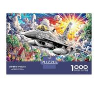 Puzle Avión de Ataque 1000 Piezas, Puzle Campo de Batalla Colorido para Adultos, Juego de Rompecabezas, Regalo de Cumpleaños para Adultos y Niños, Cartón 100% Reciclado 38x26cm/1000pz