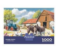 Puzle Burro 1000 Piezas, Puzle Un Burro en un Entorno Encantador para Adultos, Juego de Rompecabezas en Familia, Regalos Decorativos Bonitos para Adultos y Niños, 52x38cm/1000pz