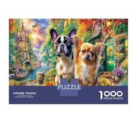 Puzle Chihuahua en Viaje por Carretera 1000 Piezas, Puzle Aventura de Viaje por Carretera Colorido para Adultos, Juego Educativo de Rompecabezas, para Adultos y Adolescentes, 70x50cm/1000pz