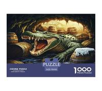 Puzle Cocodrilo De 1000 Piezas para Adultos, Puzzle Vida Silvestre de Cueva misteriosa Adultos, Juego Familiar Productos Lúdicos Creativos 70x50cm/1000pcs