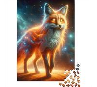 Puzle cuadrado de 500 piezas Galaxy Fox para adultos y rompecabezas de madera para niños, 500 piezas (52 x 38 cm)