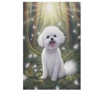 Puzle de 1000 piezas para adultos, Bichon Frise, juego de descompresión, rompecabezas de juguetes, regalos de cumpleaños (78 x 53 cm)