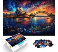 Puzle de 1000 piezas para adultos de color Sydney Opera House / Hafen Puzzle - Juego desafiante 26 x 38 cm toda la familia