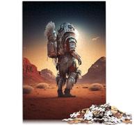 Puzle de 1000 piezas para adultos de dibujos animados de astronautas, 50 x 70 cm, con póster a juego y hoja de preguntas para niños de 14 años