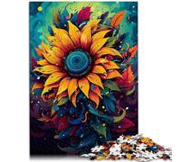 Puzle de 1000 piezas para adultos de dibujos animados de girasoles, 26 x 38 cm, fortalece el amor entre parejas para adolescentes a partir de 14 años