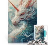 Puzle de 1000 piezas para adultos de unicornios como regalo de 26 x 38 cm, gran regalo para toda la familia, adecuado para adolescentes a partir de 14 años