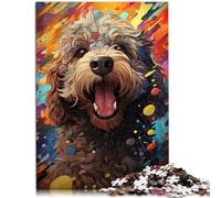 Puzle de 1000 piezas para adultos Perro de Agua Español Decoración del Hogar Puzzle 50x70 cm fortalece el amor entre parejas