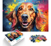Puzle de 1000 piezas para adultos perro salchicha juguete educativo 50 x 70 cm. Promueve el amor entre parejas. Adecuado para niños y adolescentes a partir de 14 años.