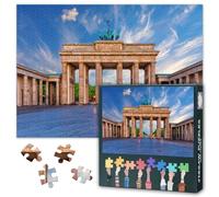 Puzle de 1000 piezas para adultos - Puerta de Brandenburgo al amanecer | Monumento de Berlín en la luz mágica de la mañana. El símbolo alemán de la unidad con colores brillantes para un buen humor.