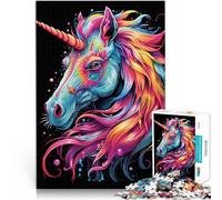 Puzle de 1000 piezas para adultos, unicornios, decoración del hogar, rompecabezas de 26 x 38 cm para aliviar el estrés difícil desafío