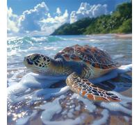 Puzle de 1000 Piezas, Rompecabezas DIY para Adultos,Entretenimiento Creativo, Juego de Habilidad para Toda La Familia, Puzzle para Adultos - Tortugas de Playa Animales