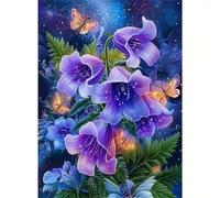 Puzle de 200 Piezas, Rompecabezas DIY para Adultos,Entretenimiento Creativo, Juego de Habilidad para Toda La Familia, Puzzle para Adultos Flores de Lirio Mariposa