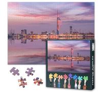 Puzle de ciudad costera para adultos, 1000 bloques, rompecabezas de Portsmouth Hampshire, juegos de rompecabezas para adultos o juguetes para amigos mayores 50 x 70 cm