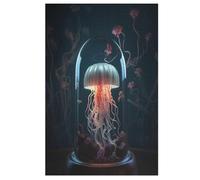 Puzle de madera, 1000 piezas, puzles de pez búho negro jelly, para adultos y niños, lo mejor para la colección de juegos familiares (78 x 53 cm)