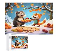 Puzle de madera con diseño de mono de 1000 piezas, para adultos, juguete educativo clásico, juego educativo para niños, rompecabezas desafiante (75 x 50 cm)