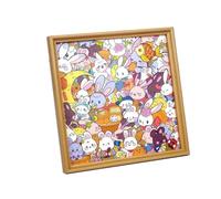 Puzle de madera con forma de conejo, bonito rompecabezas de madera en forma de conejo, rompecabezas de madera con marco, regalo para niños y adultos, regalo para niños y adultos, cumpleaños de Pascua