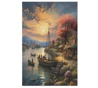 Puzle de madera Coucher de Soleil sur le Port Puzzle de 1000 piezas para adultos, juguete educativo clásico para niños, juego educativo desafiante (78 x 53 cm)