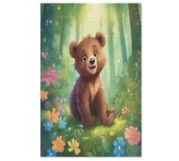 Puzle de madera de oso bonito, 1000 piezas, juegos de ajos para adultos, adolescentes, puzles imposibles, decoración para habitación infantil (78 x 53 cm)