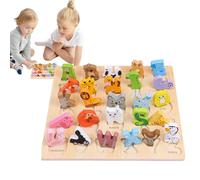 Puzle de Madera del Alfabeto - Tablero Educativo de Aprendizaje del Alfabeto para Niños,Juego Abecedario con Fines Educativos,para Aula Guardería Hogar Viaje y Fiestas