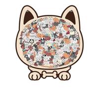 Puzle de madera para adultos con forma de perro - 135 piezas lindo diseño de animales de la mente con diseño de perro juguete decorativo | Lindo proyecto de aprendizaje de juegos para perros